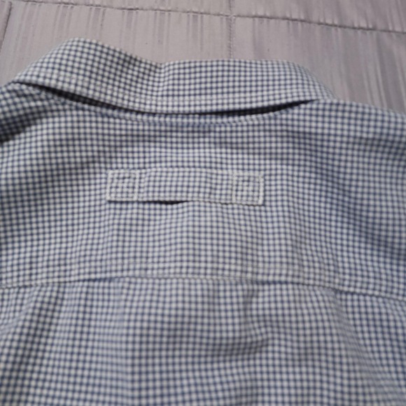Duluth Trading Co Mens 2XL Shirt Blue Check Short Sleeve Button Down - Picture 10 of 10